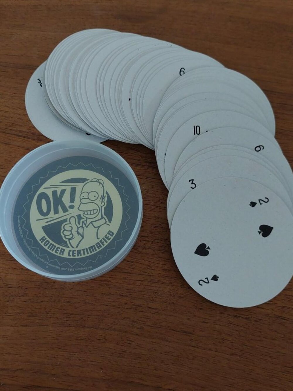 The Simpsons playing cards #gaming #cardgame round cards